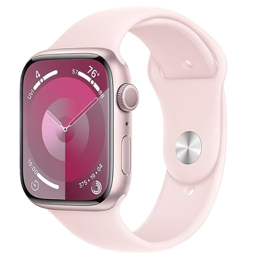 Смарт-годинник Apple Watch Series 9 GPS 41mm Pink Aluminum Case with Light Pink Sport Band S/M (MR933)