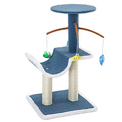 Кігтеточка з іграшками для кота Hoopet 20T0229ML0040 40,5*40,5*69 см 7887-29680