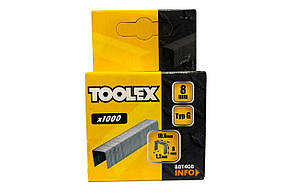 Скоба Toolex — 8 x 1,2 x 10,6 мм широка (10000шт) (88T408)