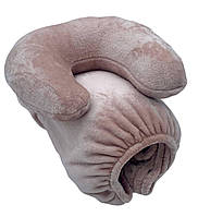 Плюшевий набір подушка і чохол, для кушетки, багаторазовий, світло-бежевий колір для масажу