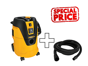 Порохотяг (пилосос) Mirka Dust Extractor 1025 L PC 230V + Всмоктувальний шланг 27 мм х 4 м + Перехідник