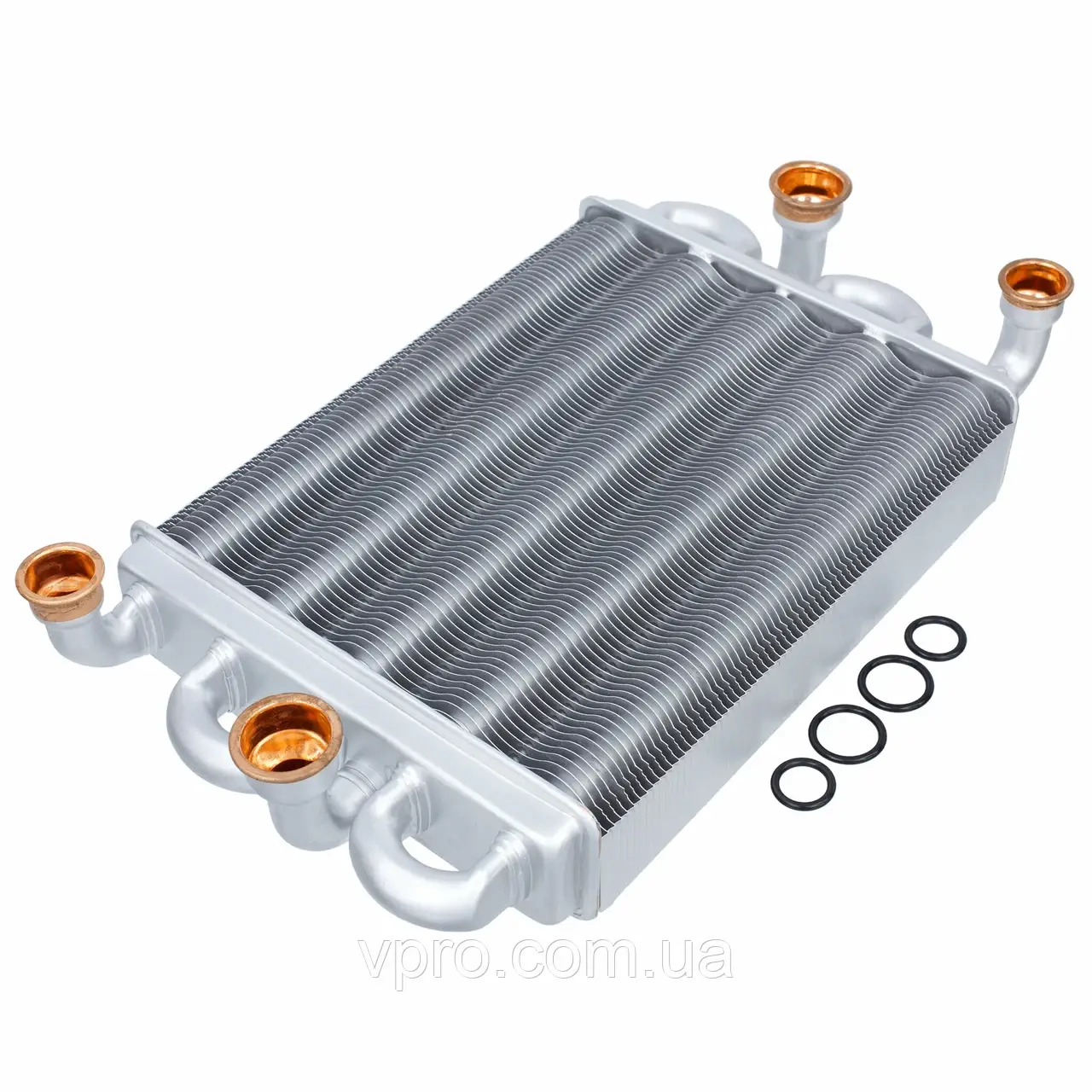 Бітермічний теплообмінник для газового котла Ferroli FerEasy F24D (арт. 39841310, 39837660, 902613760)