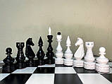 Шаховий набір: шахова дошка "Black&White" та фігури "Elite" із натуральної деревини. Ручна робота, фото 9