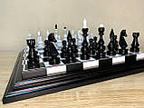 Шаховий набір: шахова дошка "Black&White" та фігури "Elite" із натуральної деревини. Ручна робота, фото 7