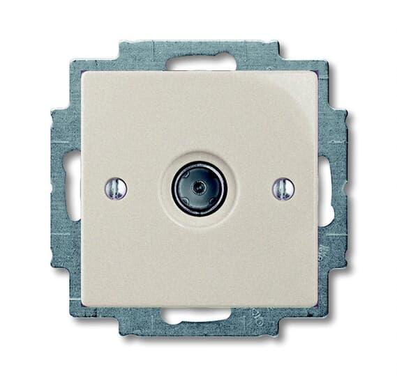 Розетка телевізійна одинарна ABB Busch-Jaeger Basic 55 1743-01-93-507 шампань (2CKA001724A4310)