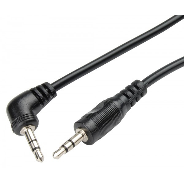 AUX кабель Jack 3.5 мм – 1 м чорний AWM 110-12