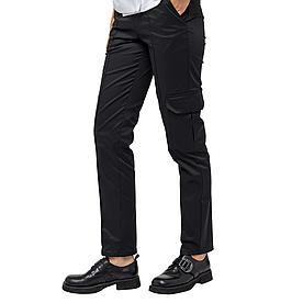 Штани кухаря жіночі Arviko Карго стрейчеві 4 кишені чорні