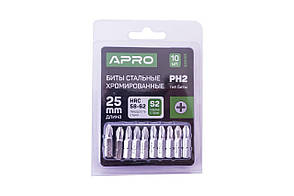 Біта Apro — PH2 x 25 мм хром (10 шт.) (309105)