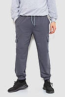 Спортивные штаны мужские двухнитка, цвет серый, размер L, 241R0651-1