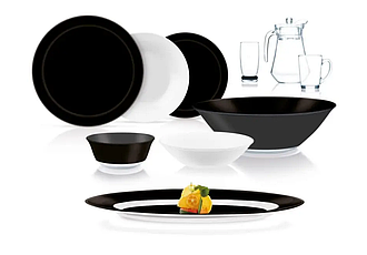 Столовий сервіз Luminarc Simply Black&White 46 предметів Q4817