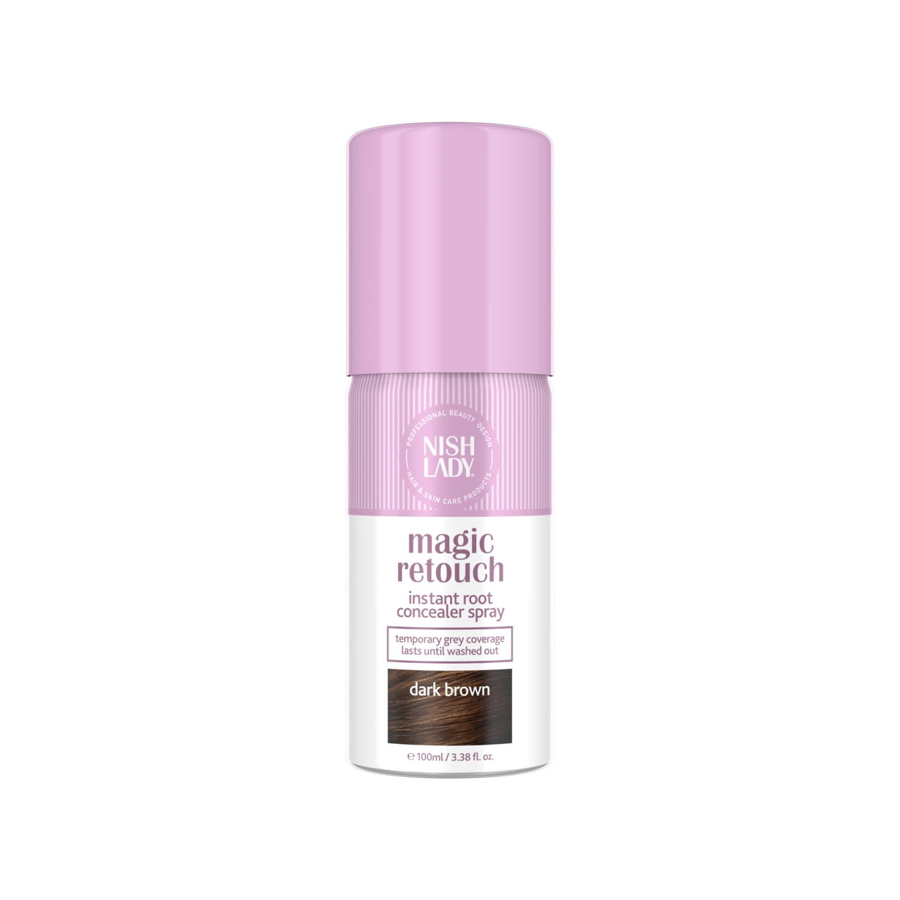 Камуфлюючий спрей для сивого волосся NishLady Magic Retouch Spray Dark Brown 100ml