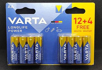 Батарейка пальчикова AA Varta LongLifePower  ( 16шт. )