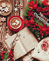 Картина по номерам «Счастливого Рождества», в термопакете 40*50см, ТМ Brushme, Украина