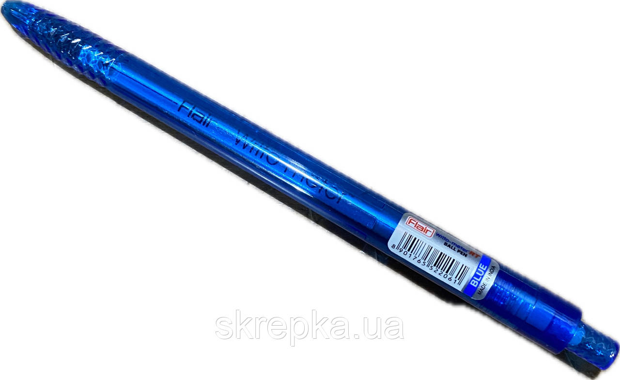 Ручка кулькова Flair 1311 Writometer RT ball 10 км синя