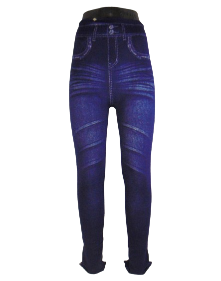 Лосини під джинс на махрі Black Cyclone В384 44-52 сині, фото 1