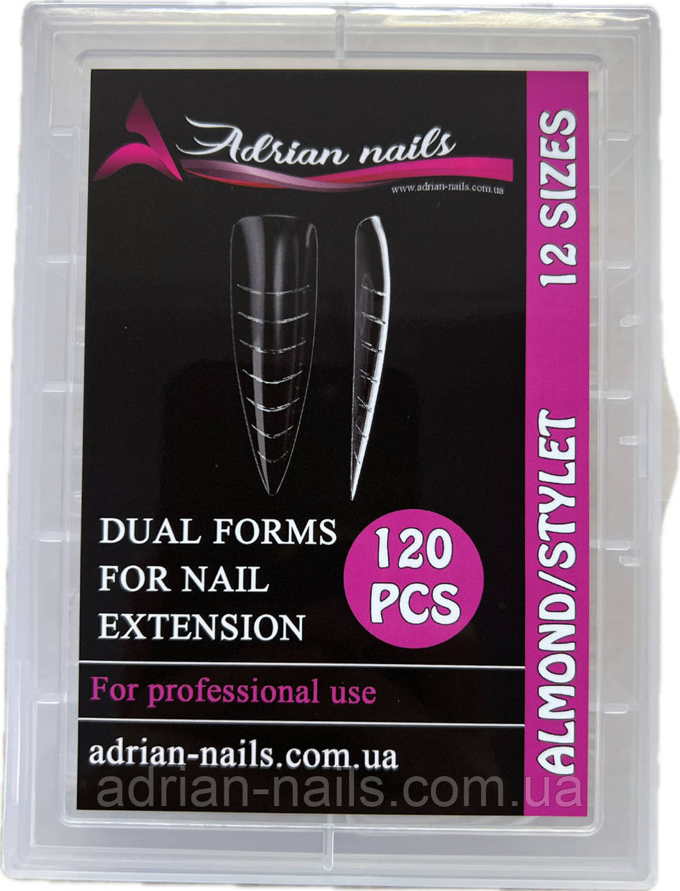 Верхні Форми Adrian Nails - ALMOND/STYLET (120шт)