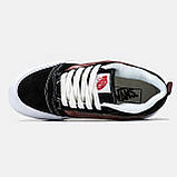 Чоловічі / жіночі кеди Vans KNU Skool Black Brown White, унісекс чорно-білі замшеві кросівки ванс кну скул, фото 8