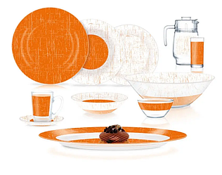 Столовий сервіз Luminarc Ambi Poppy Orange 46 предметів V5977