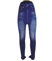 Лосины под джинс на меху Black Cyclone 104 44-52 синие