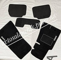 Коврики в салон ворсовые текстильные на БМВ е34 BMW E34 с 1987 до 1996   черные серые автоковры