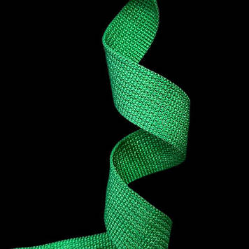 Стрічка ремінна поліпропіленова (стропа) колір зелений 25 мм