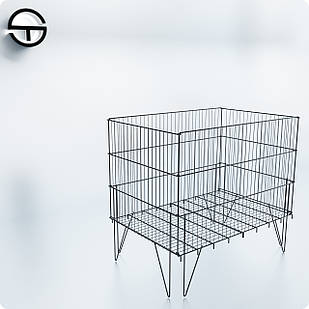 Кошик "LALA 900" розпродажна складана 900х600х580мм, чорна. Кошики торгові презентаційні для торгівлі та розпродажів у магазин