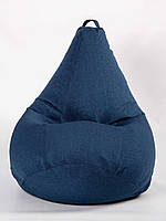 Кресло мешок груша пуфик XL (120х75) Джинс рогожка
