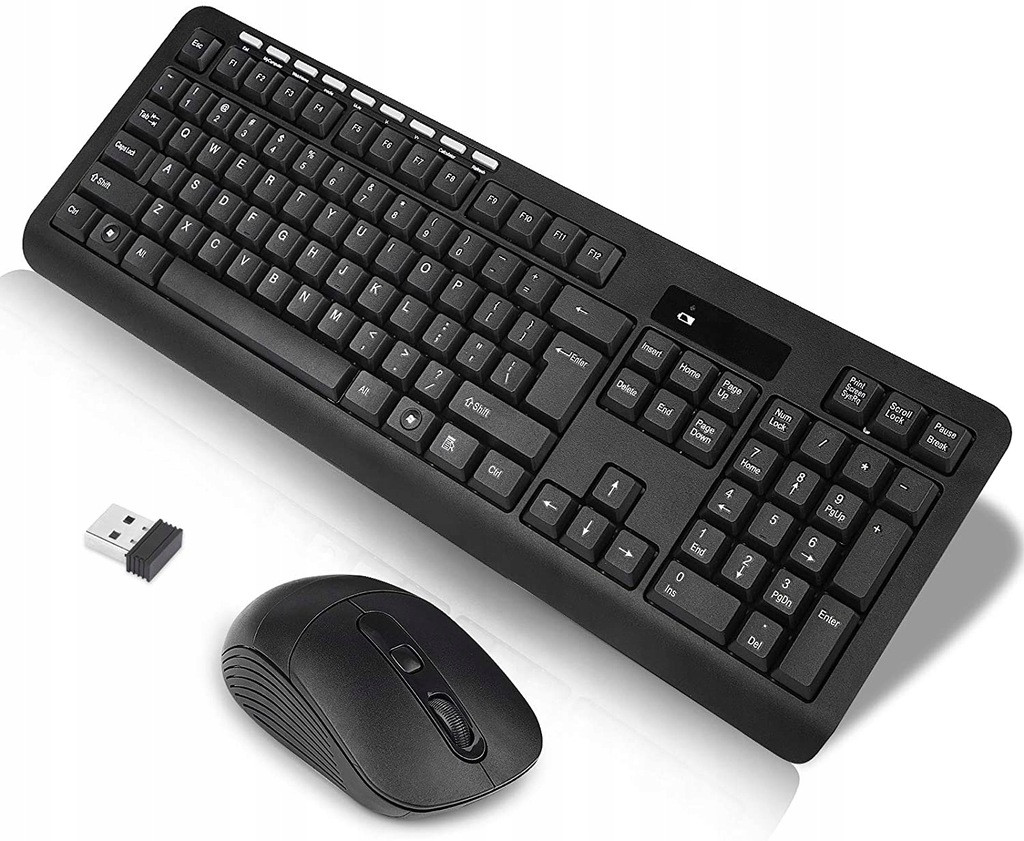 LARMTEK CMK-329 Бездротова клавіатура і миша, 113 клавіш, ультра чорний