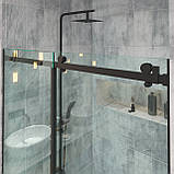 Розсувні душові двері. Розсувні скляні двері в душ. Розсувні душові перегородки, фото 3