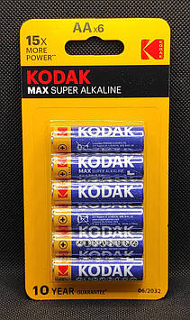 Батарейка пальчикова AA Kodak MAX ( 6шт. )