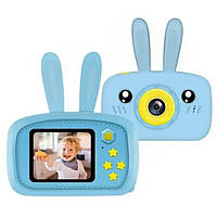 Цифровой детский фотоаппарат Х500, фотоаппарат Зайчик,камера голубая (LO2675)