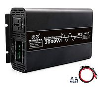 Інвертер чистий синус, чиста синусоїда 12v на 220v інвертор 3000 ВАТТ для котла, насоса, холодильника РК