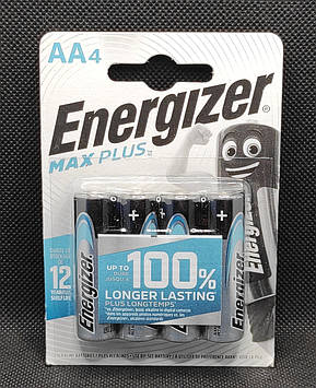 Батарейка пальчикова AA Energizer Max Plus  ( 4шт. )
