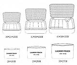Набір органайзерів для шафи або валізи 6 шт Блакитний, фото 3