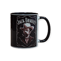 Чашка с принтом виски Jack Daniels чёрная внутри 330 мл (01_K1133023158)