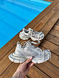 Жіночі кросівки Balenciaga 3XL White Silver Premium, білі сірі кросівки баленсіага 3ХЛ, фото 2
