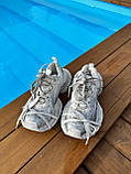 Жіночі кросівки Balenciaga 3XL White Silver Premium, білі сірі кросівки баленсіага 3ХЛ, фото 8