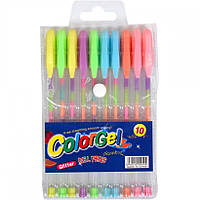 Набір ручок гелевих різнокольорових 10 кольорів
