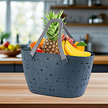 Універсальний кошик для зберігання з гумовими ручками середній 50208-0146, Зелений (WAN)