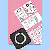 Портативний термопринтер Mini Printer C15 для друку зі смартфона без заправлення чорнила (Чорний), фото 5