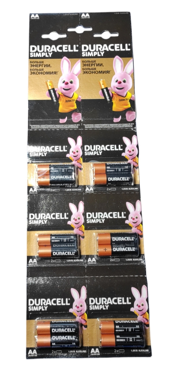 Батарейка пальчикова AA Duracell ( 12шт. ), фото 1