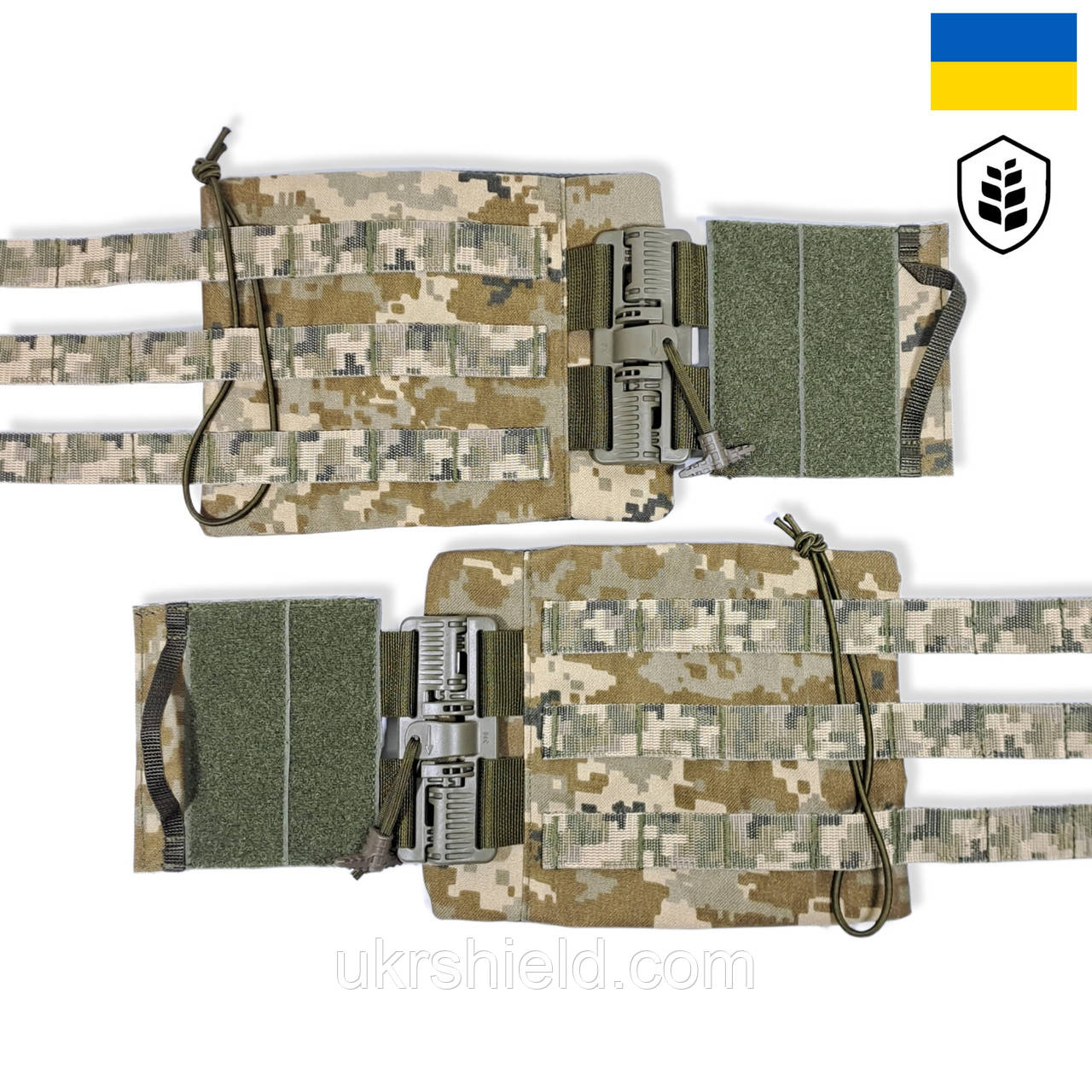 Бокові камербанди 15×20см | Піксель ММ14 | Ukr shield