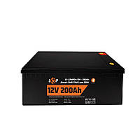 Аккумуляторная батарея LogicPower LiFePO4 12V (12,8V) - 200 Ah (2560Wh) (Smart BMS 100А) c Bluetooth пластик