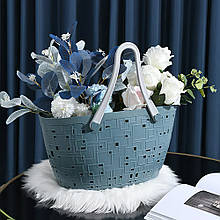 Універсальний кошик для зберігання з гумовими ручками великий 50208-0148, Зелений (WAN)