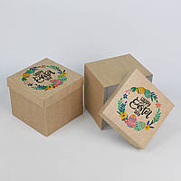 Коробка для Шоколадного Яйца 150*150*130 мм Крафт Коробка Пасхальная с крышкой