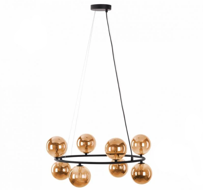 Люстра TK Lighting ANABELLE 6907 8xG9 бурштиновий