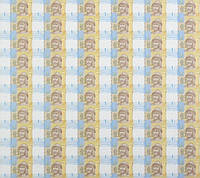 Коллекционные Листы банкнот, Неразрезанный лист из банкнот НБУ номиналом 1 грн 60 шт, Неразрезанные гривны
