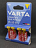 Батарейка пальчикова AA Varta LongLife Max ( 4шт. ), фото 2