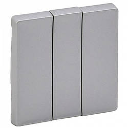 Valena LIFE Клавіша вимикача 3-клавішного Алюміній, 755032