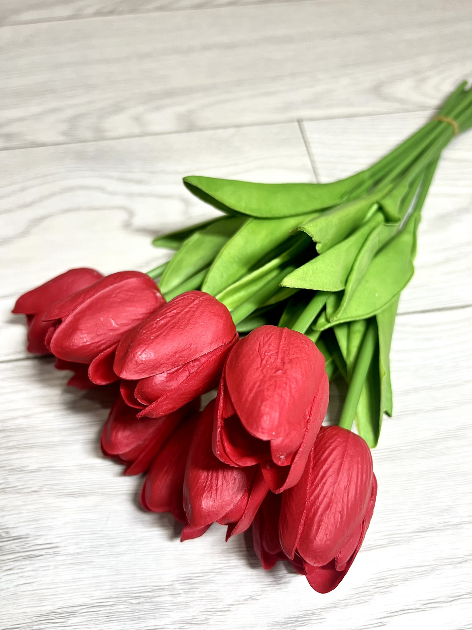 Штучний тюльпан з латексу ( червоний 33 см )